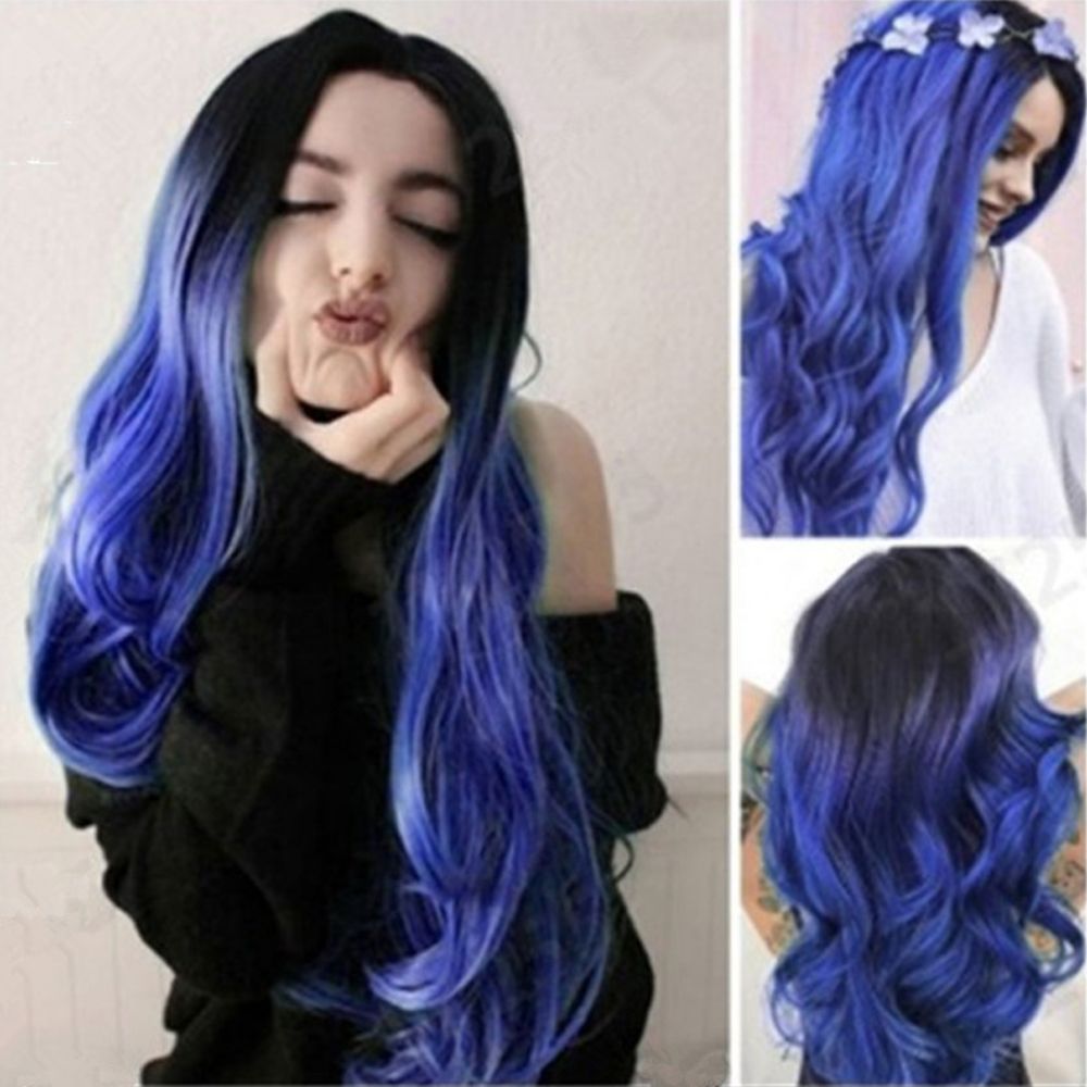 Dark Roots Ombre Synthetic Wig Body Wave Hairstyle Heat Resistant