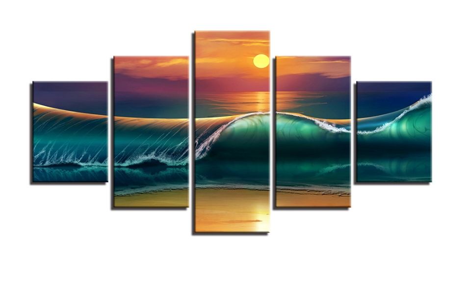 Download Art de la paret platja de la sortida de sol Desktop Wallpaper Free Art De La Paret Platja De La Sortida De Sol