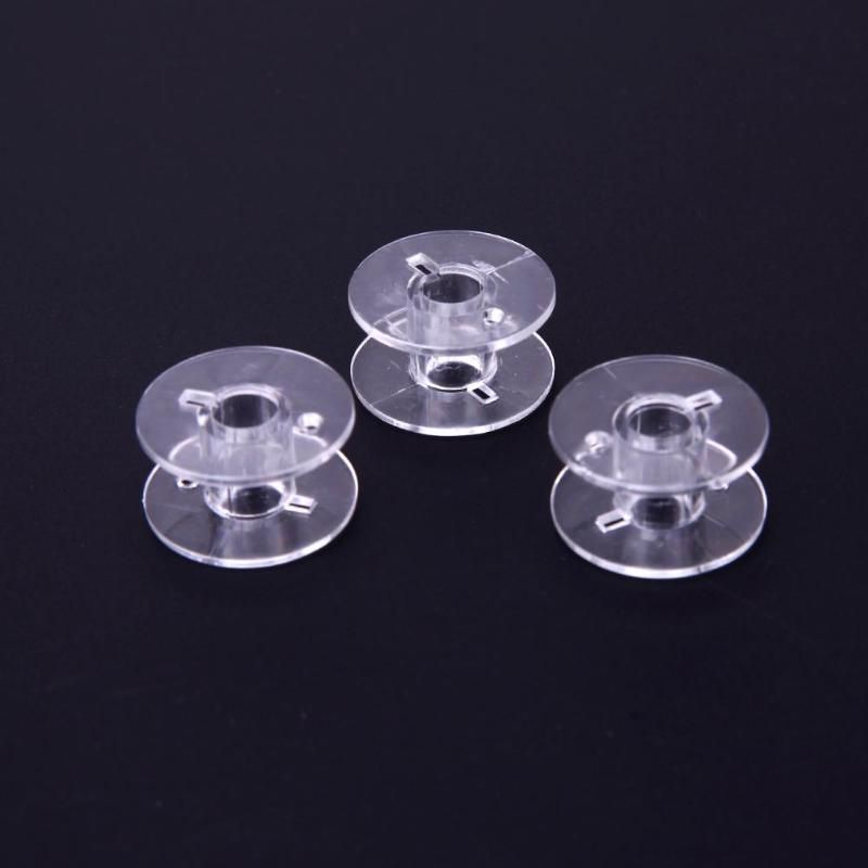 50 Stk Universal Kunststoff Durchsichtig Leer Spulen Spule Set für Nähmaschine