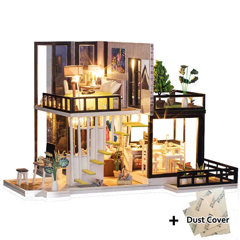 Diy Miniatur Puppenhaus Modell 3D Puzzles Montage Kit Amsterdam Village