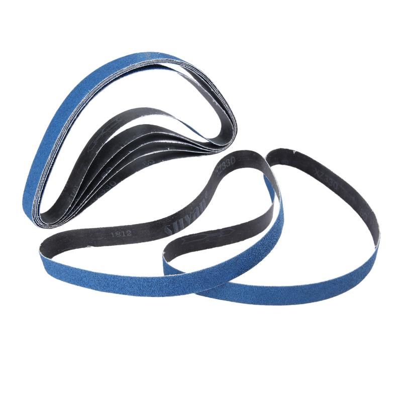 FANLLOOD Cintur/ón abrasivo 10Pc 25x762mm Correa de lijado abrasivo para lijadora de banda de aire Pantalla de lijado de /óxido de al/úmina 1 pulgada x30 pulgadas para metal con grano 60 80 120,120