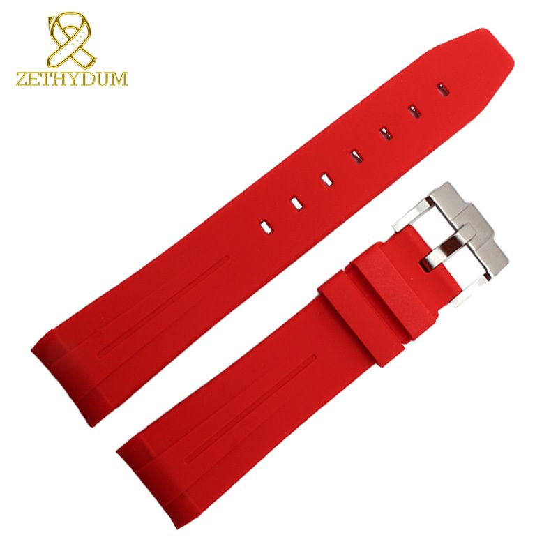 Red-20mm silver buckle