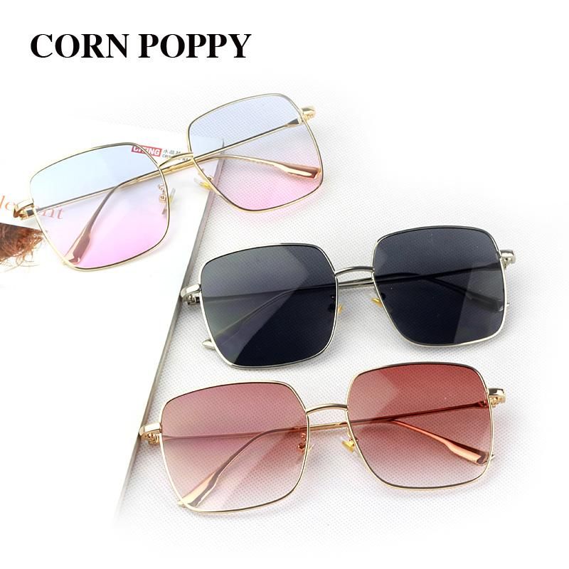 Compre Red Roja Con Marco Grande Cara Redonda 4 Vasos Cuadrados De Caja De Moda Para Mujer Gafas De Sol De Seda Dorada Sin Gafas De Sol De Maquillaje 6237 A 8 06