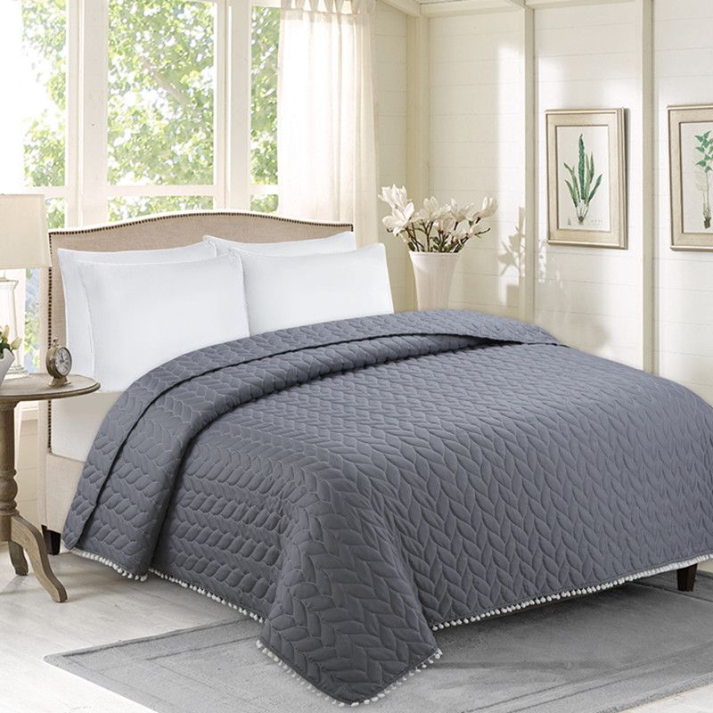 Loverly Elegant Fashion Pom Pom Cubrecama Coverlet Bedspread Quilt