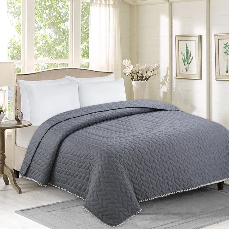 Loverly Elegant Fashion POM POM Cubrecama Coverlet Bedspread Quilt