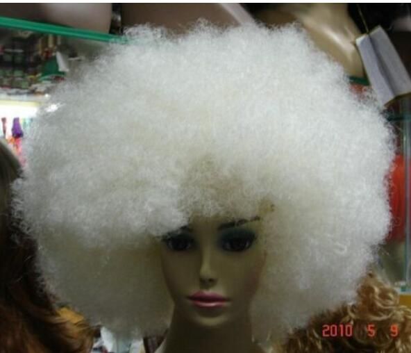 big white afro wig