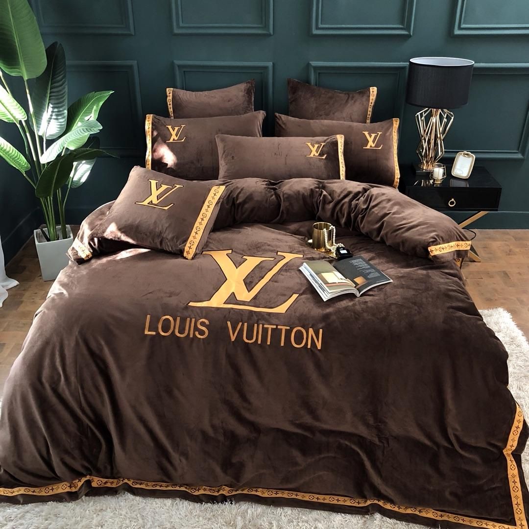 Luxury Bedding Sets Brown Bedclothes Duvet Cover Bed Sheet