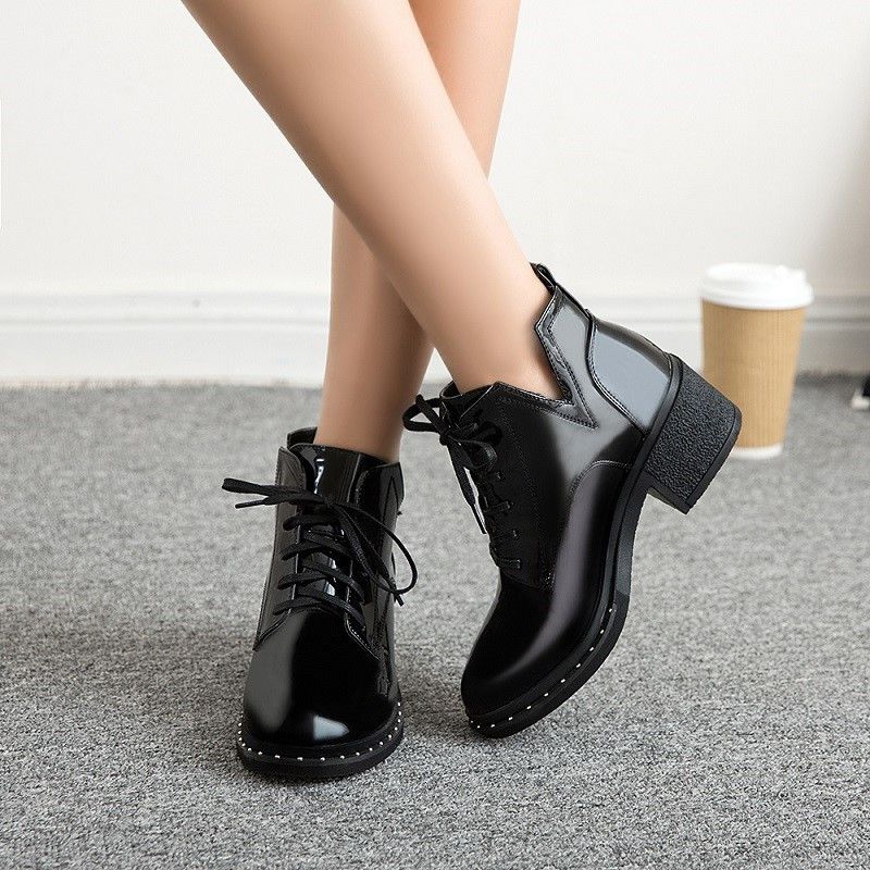 ingresos golpear Alegre Venta caliente- Botines de charol Negro Otoño Invierno Plataforma Botas Mujer Tacones Altos Punk Rock Gothic ingresos golpear Alegre Venta caliente- Botines de charol Negro Otoño Invierno Plataforma Botas Mujer Tacones Altos Punk Rock Gothic
