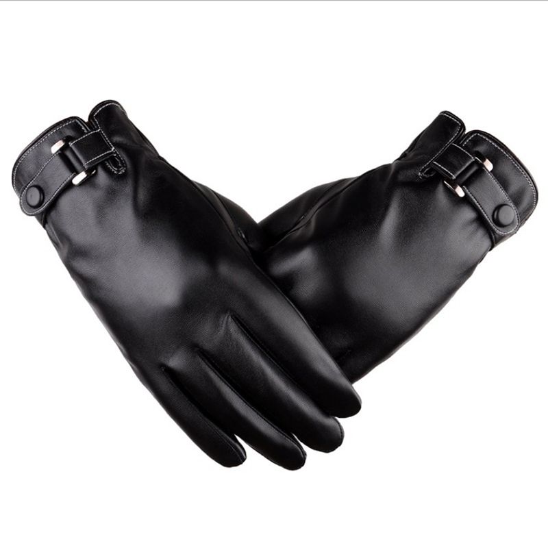 UK Men/'s Winter Warm Suede Leather Fleece Lined Thermal Touch Screen Work Gloves