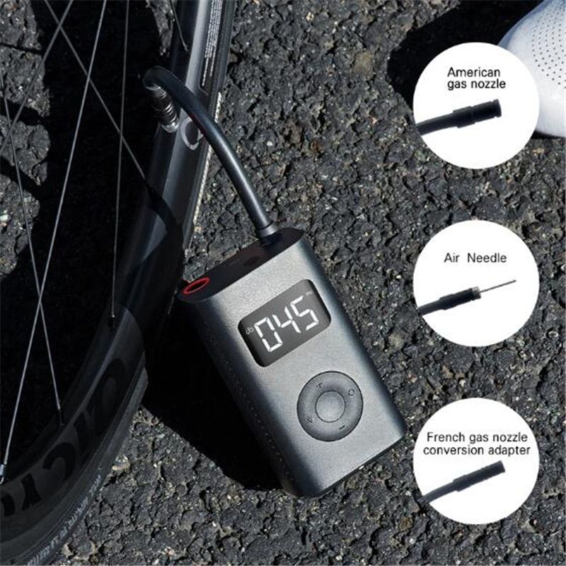 2021 Fast Ship Xiaomi Youpin Electric Inflator Pump Portable Smart Digital Tire Pressure Detection For Bike Motorcycle Car Football