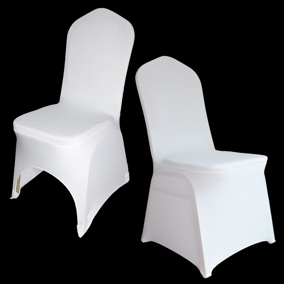 Universal White Polyester Spandex Wedding Chair Covers For