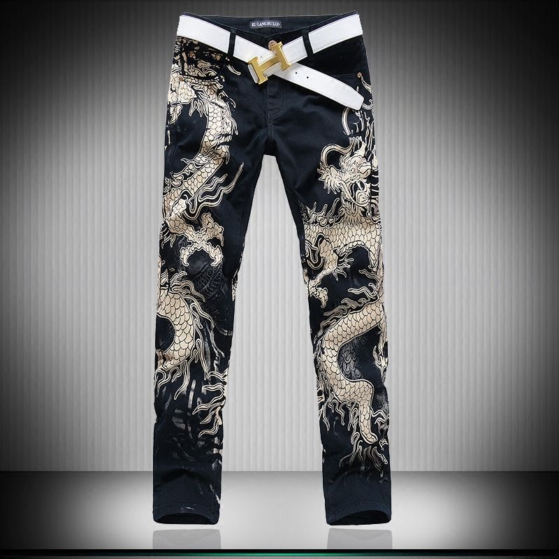 Acquista 3D Wolf Dragon Leapord Jeans Stampati Uomo Jeans Skinny Uomo Nero  Punk Rock Pantaloni Da Uomo In Denim Elasticizzato Pantaloni A 37,47 € Dal  Bevarly | DHgate Italy