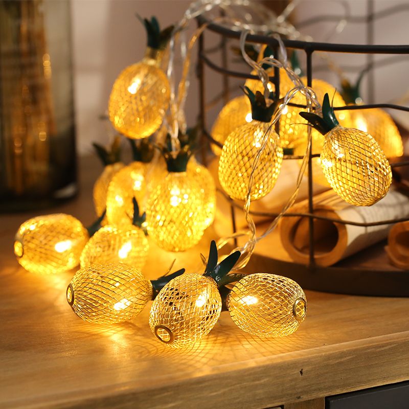 LED Pineapple Fruit String Lights for Indoor Bedroom Decorative Lamp  Outdoor New Year Wedding Party Garland Christmas Led Light String