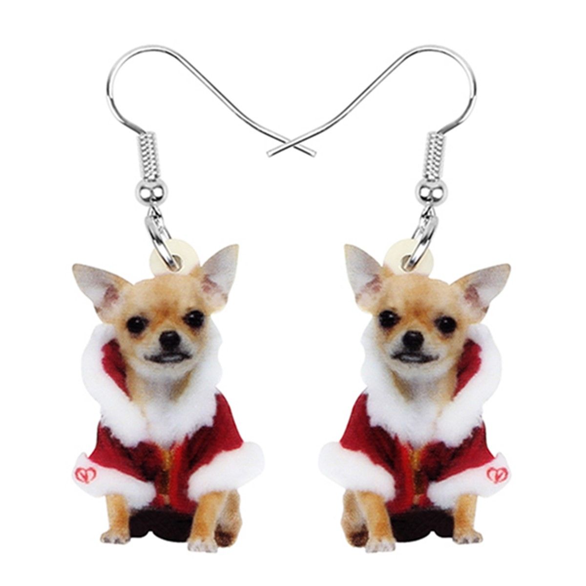 2020 Acrylic Christmas Sweet Chihuahua Dog Earrings Drop Dangle Animal Pets Jewelry For Women Girls Teens Party Gift Accessory From Beijia2013 2 11 Dhgate Com