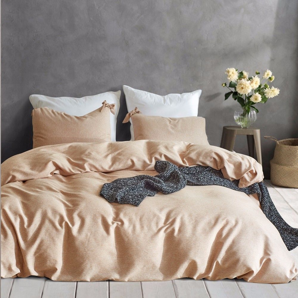 Modern Pure Color Bedding Set Elegant Bow Ties Duvet Cover Set And