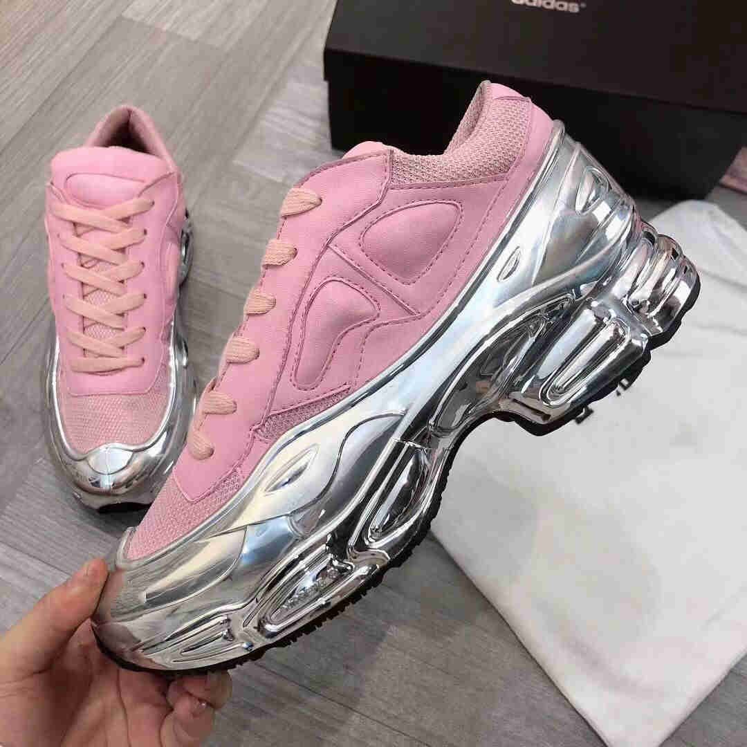 pink and silver designer sneakers