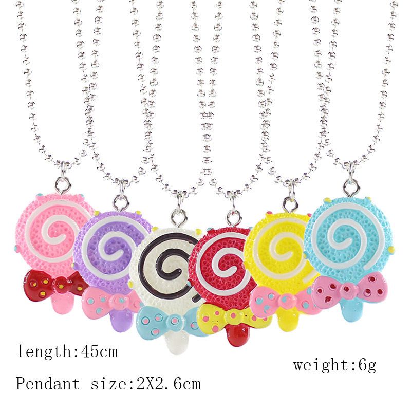 Kids Cartoon Best Friends Forever BFF necklaces For Grils Resin Candy colors Lollipop Bow Pendant beads chains Children friendship Jewelry Kids Cartoon Best Friends Forever BFF necklaces For Grils Resin Candy colors Lollipop Bow Pendant beads chains Children friendship Jewelry