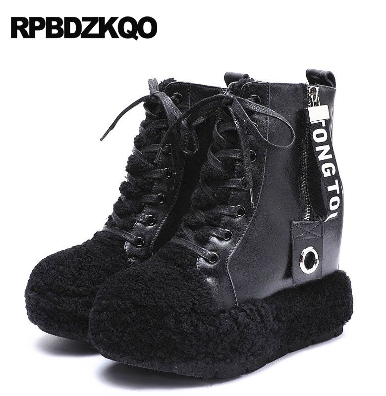 fluffy black shoes