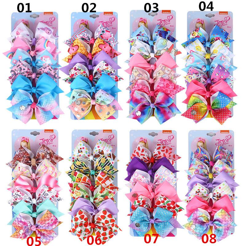 Ins Jojo Siwa Girls Hair Clips Mermaid Hair Bows Baby BB Clips Cartoon