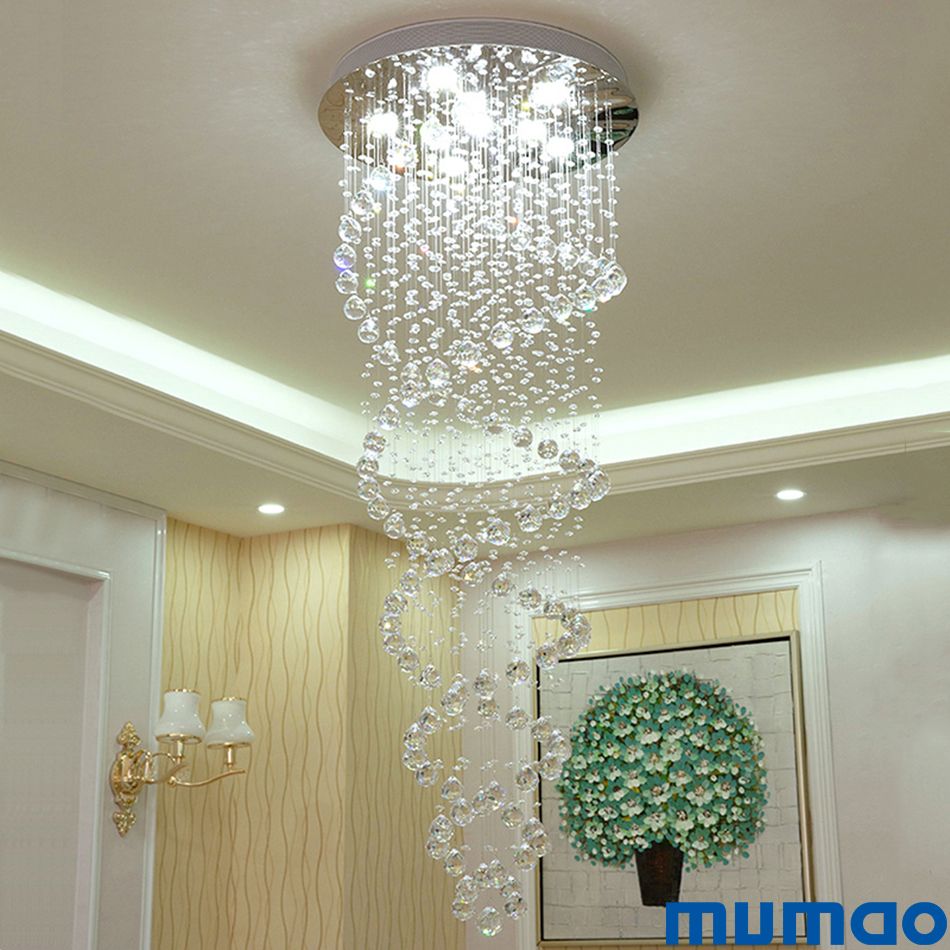 double spiral crystal chandelier