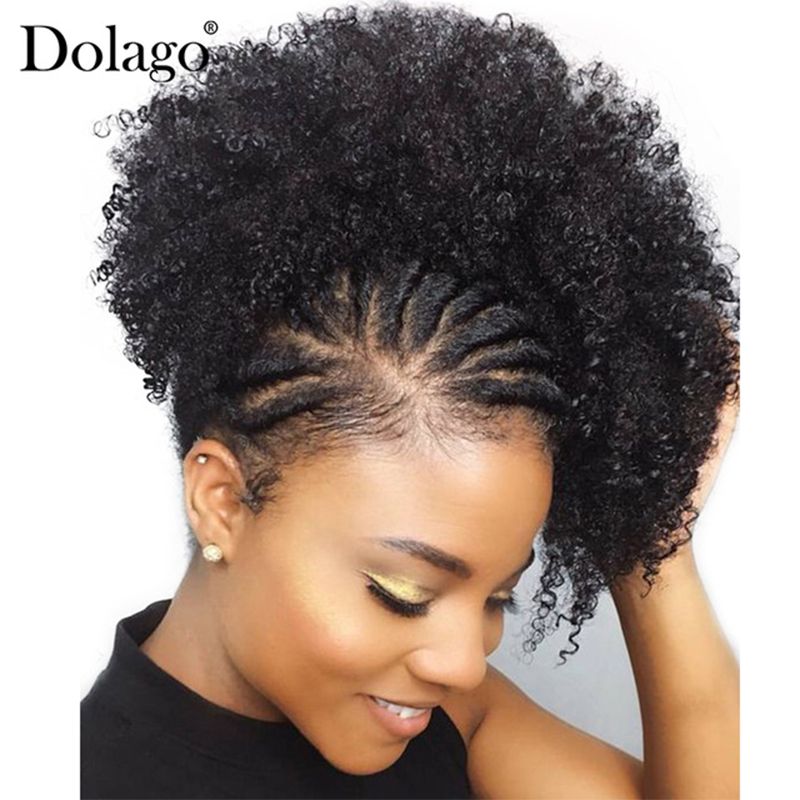 Natural Black Ponytail For Women Afro Kinky Curly Ponytails Clip