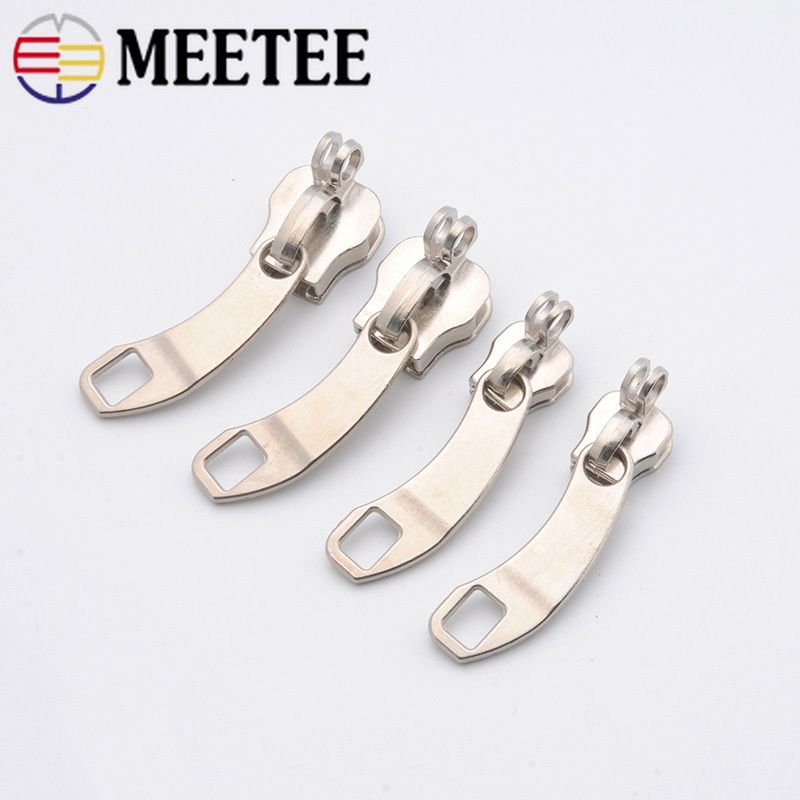 Meetee Luggage Zipper Sliders For Bag Nylon Lock Hole Zip Head Handbag