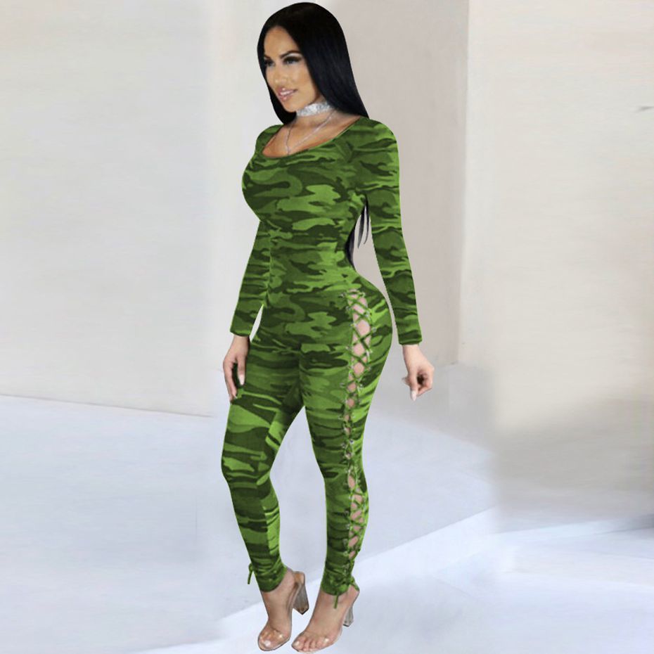 one piece camouflage jumpsuit