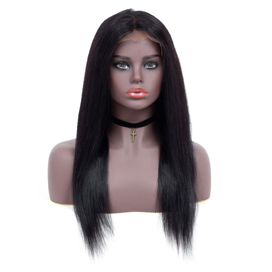 Human Hair Wigs With Baby Hair Brazilian Straight Weave Lace Front