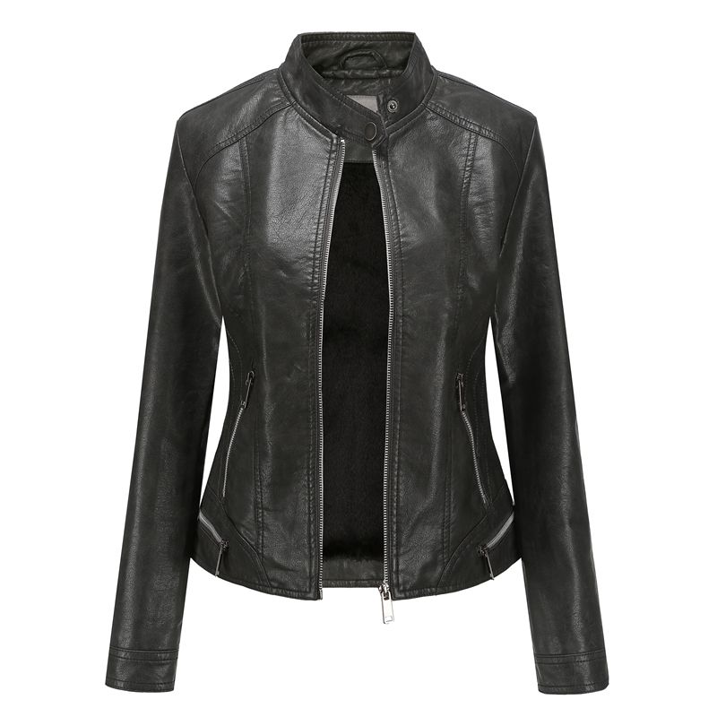 matte leather jacket womens