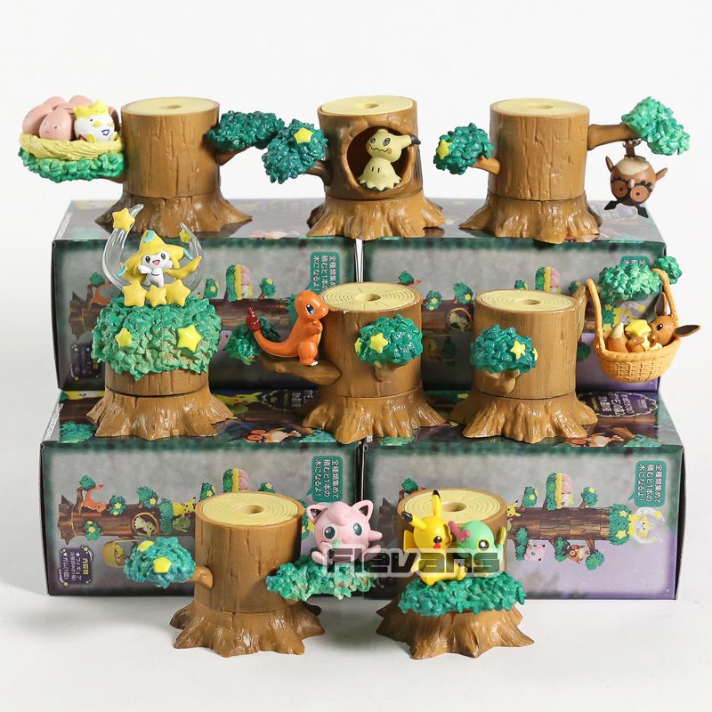 Acheter Monstres Forêt étoile Filante Nuit Vol2 Jirachi Togepi Pikachu Caterpie Mimikyu Eevee Charmander Pvc Chiffres Jouets Set Y190530 De 6262