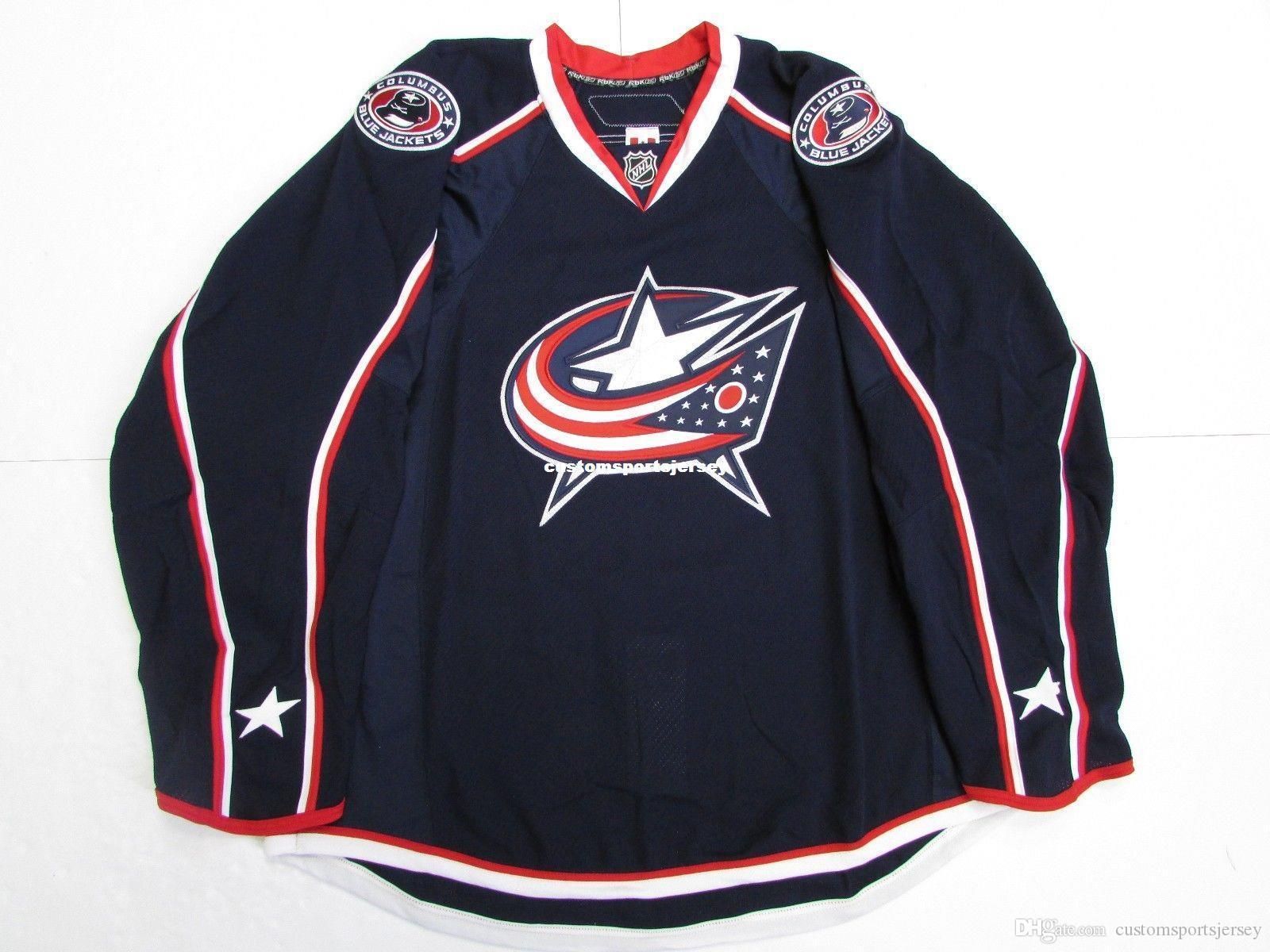 custom blue jackets jersey