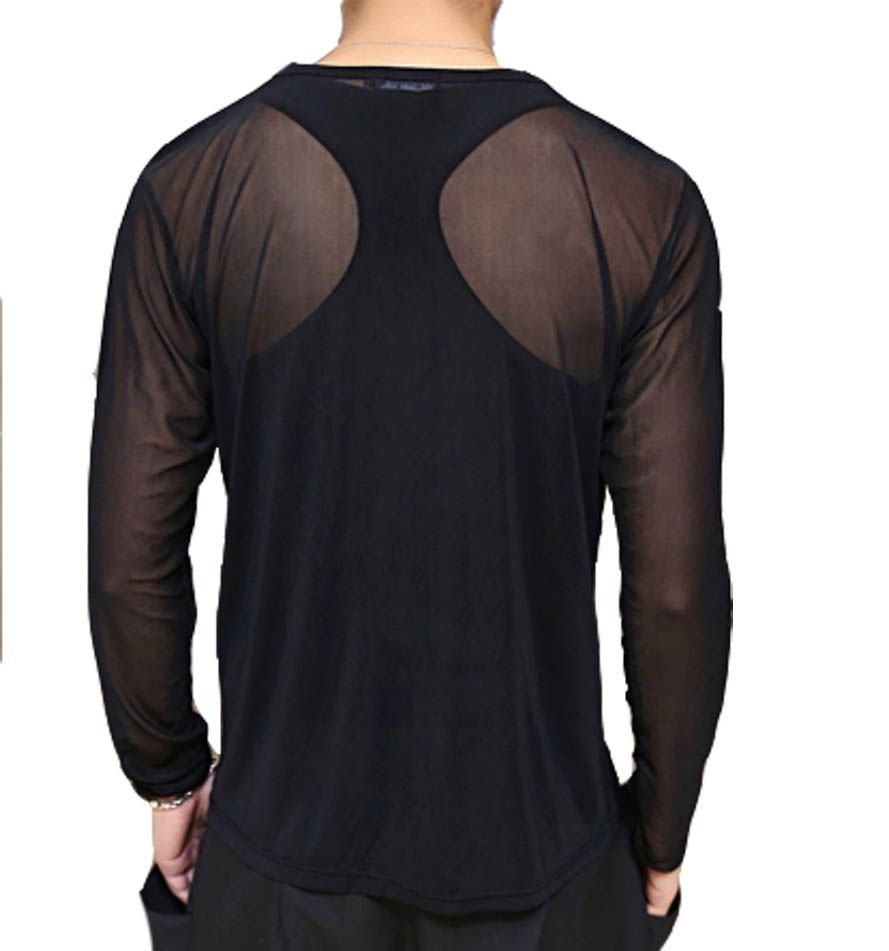 Compra Malla Sexy Malla De Manga Larga Camisetas Casual Tee Ropa Interior  Camisetas SHIRT SHIRTS Barato | Entrega Rápida Y Calidad | Es.Dhgate