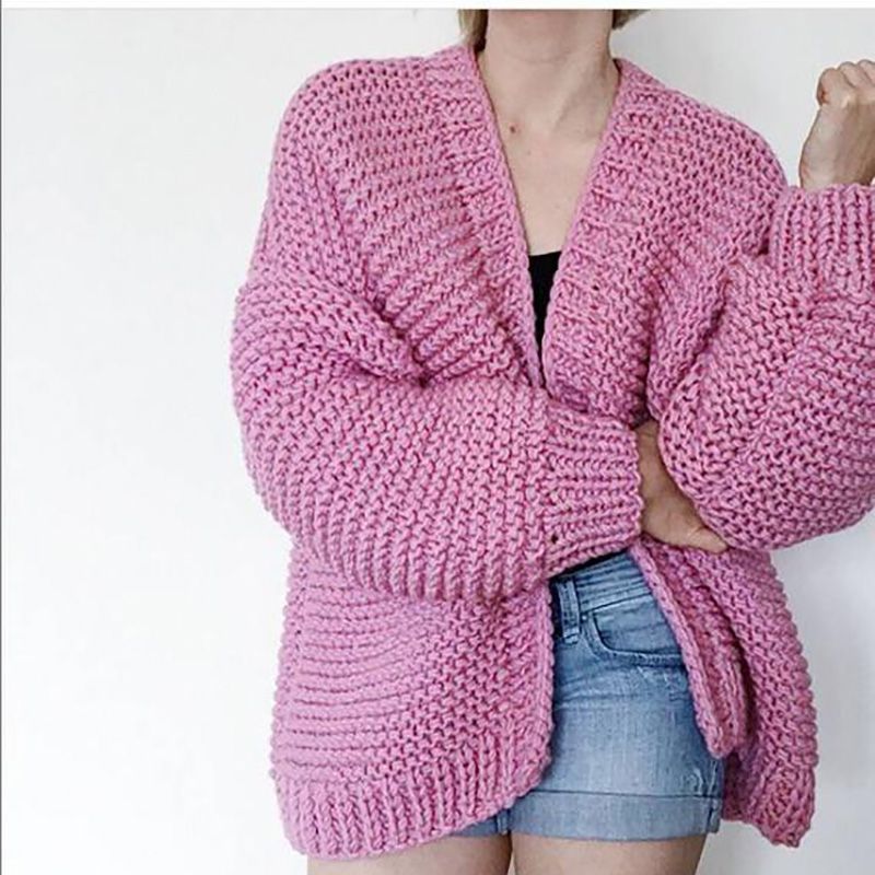 Hand Knitted Cardigan Sweater 2019 