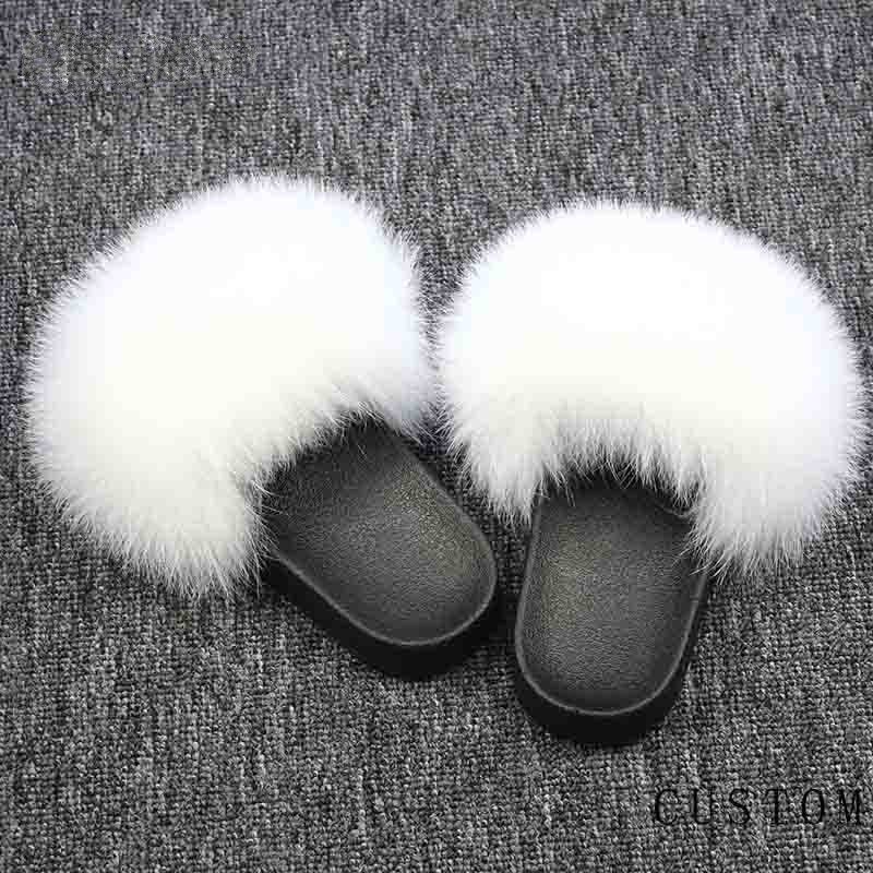 fluffy sliders white
