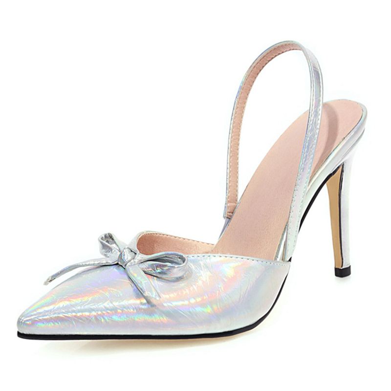 elegant silver sandals