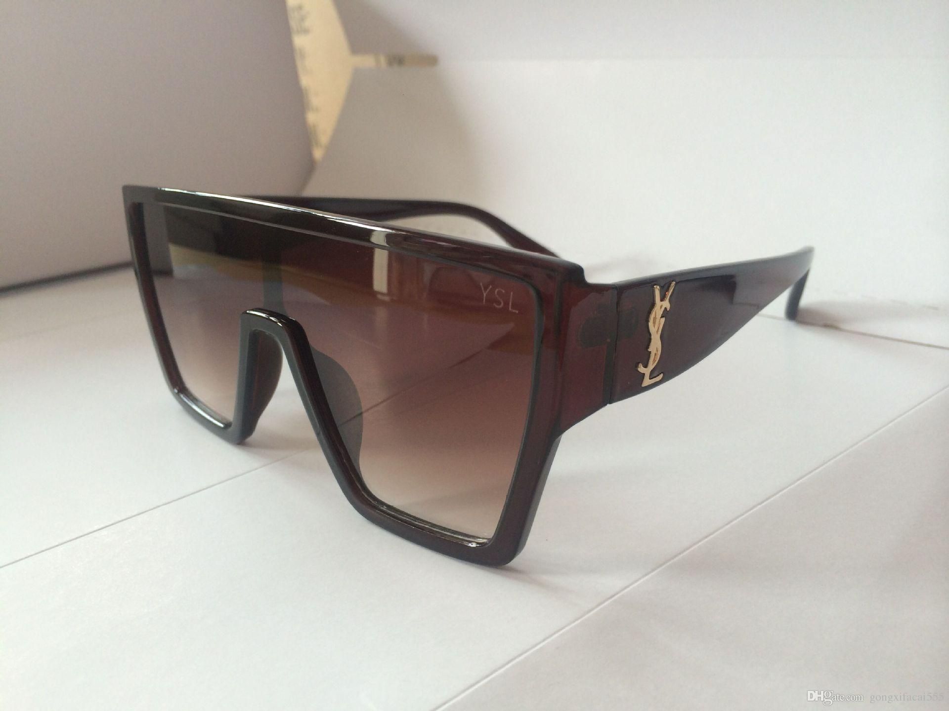 Dónde Estación de ferrocarril Alas 40 YSL de cuero de mujer para mujer gafas de sol de moda Wrap medio marco Dónde Estación de ferrocarril Alas 40 YSL de cuero de mujer para mujer gafas de sol de moda Wrap medio marco