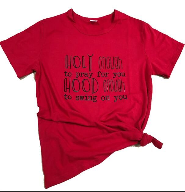 Tee rojo Tee Black Text