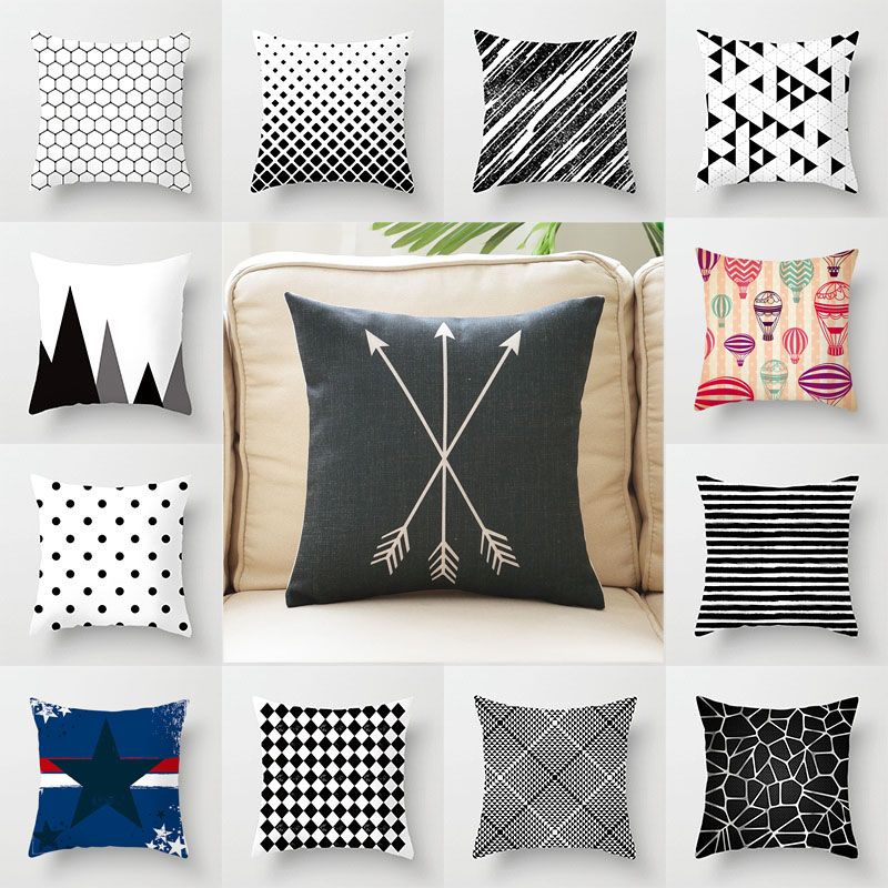 geometric pillow case