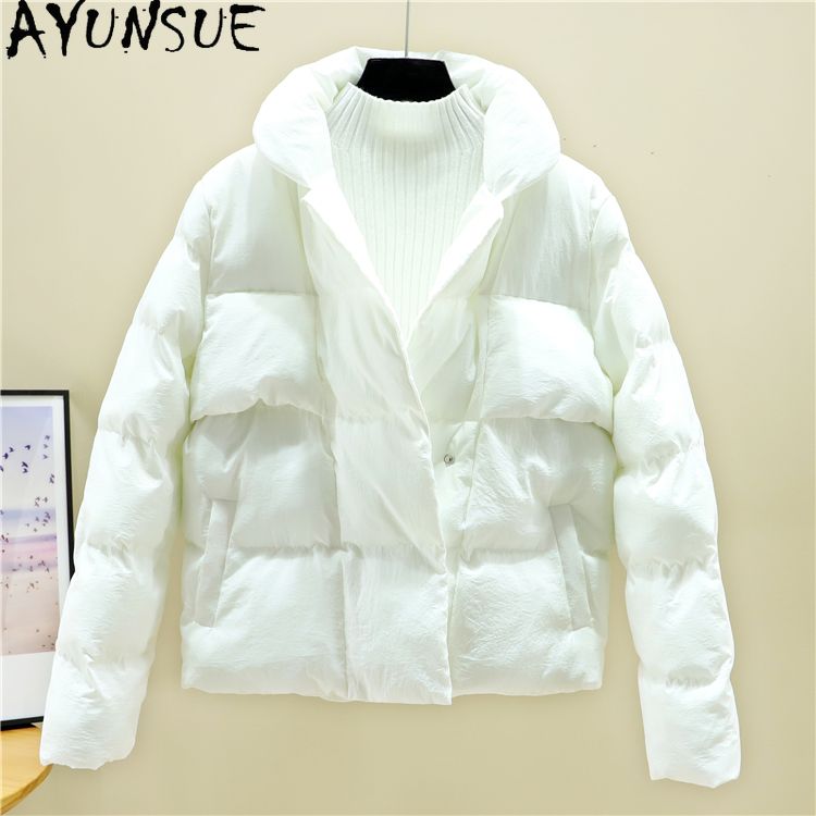 All white bubble coat online