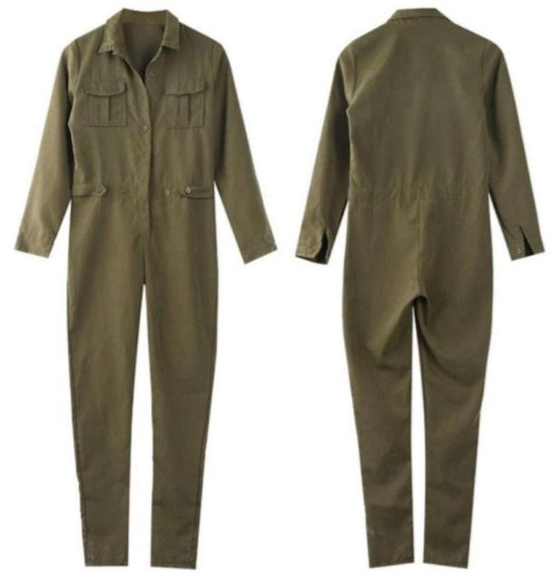 jumpsuit army green