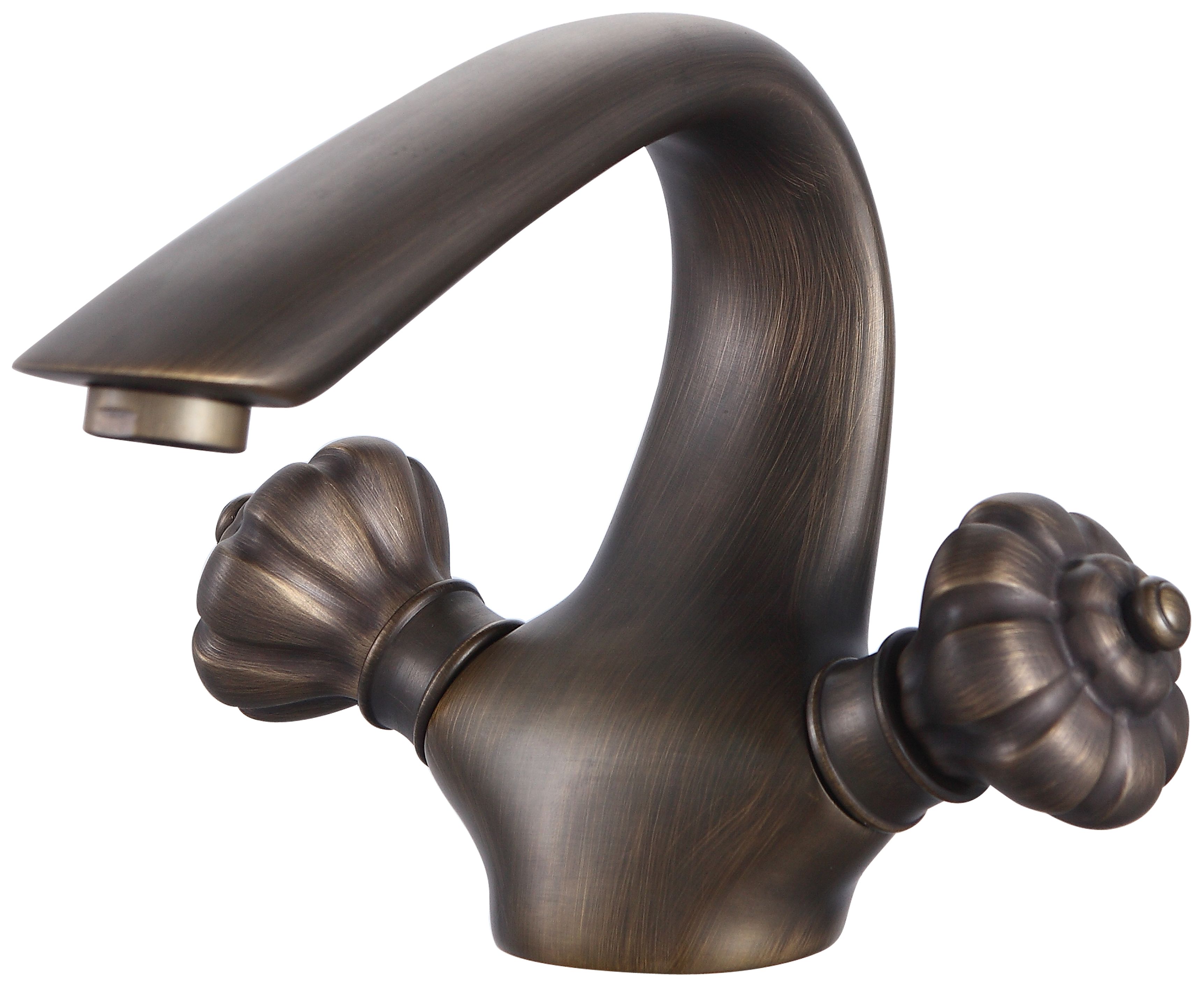 2 handle bronze bathroom sink faucet