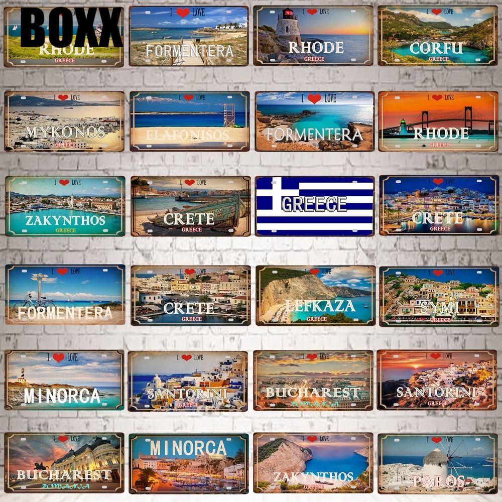 2020 2020 Crete Zakynthos Santorini Greek Island Beach Metal Tin Sign Travel Souvenir Wall Shop Home Art Decor Modern Art Wall Decoration 30x15cm From Boxx 1 21 Dhgate Com