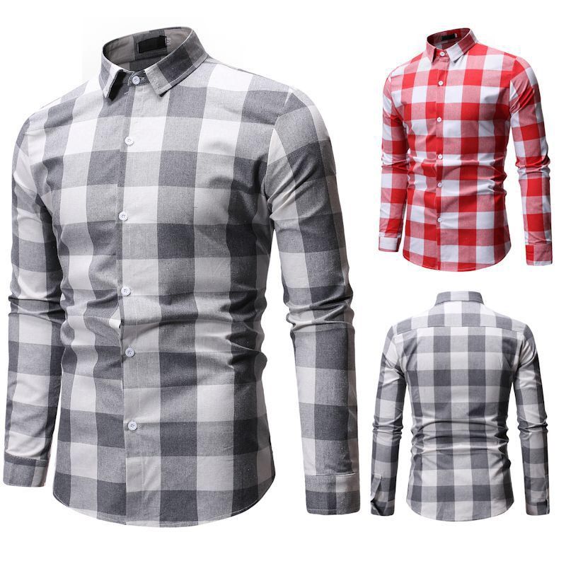 Nueva Camisa A Cuadros Para Hombre De Larga De Alta Calidad Para Hombres Camisas Casuales De Vestido Social Masculino Ropa A Cuadros 1801 De 15,08 | DHgate