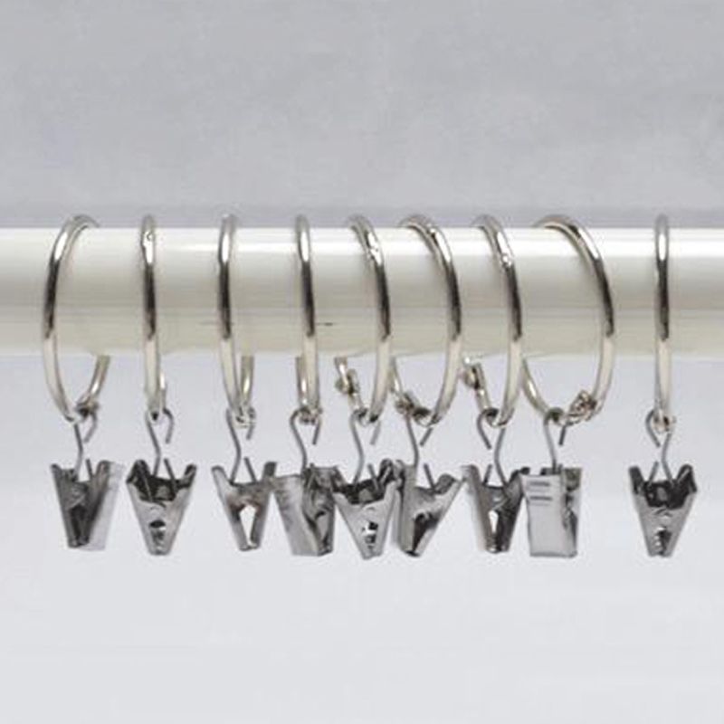 2019 Plating Curtain Rings Clip Shower Bathroom Curtain Rings Clip