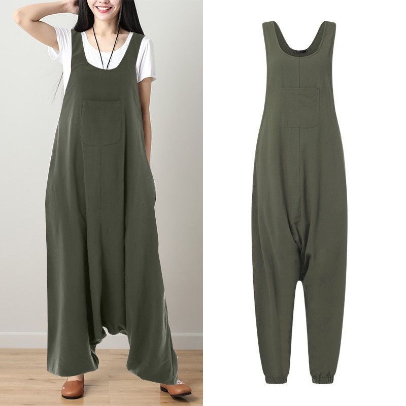 Compra Monos De Mujer Zanzea 2019 Vintage Lino Overol Sin Mangas Playsuits  Mujer Sólido Pantalón Ancho Pantalones De La Entrepierna Caída Y19051601  Barato | Entrega Rápida Y Calidad | Es.Dhgate