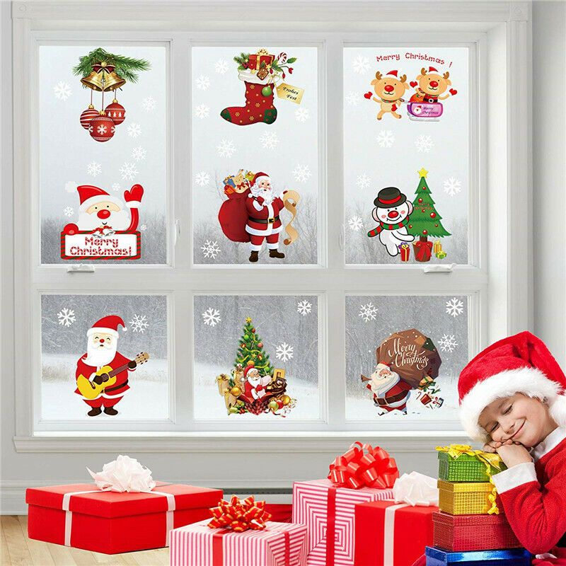 Merry Christmas Wall Art Removable Home Window Wall Stickers Decal Decoration