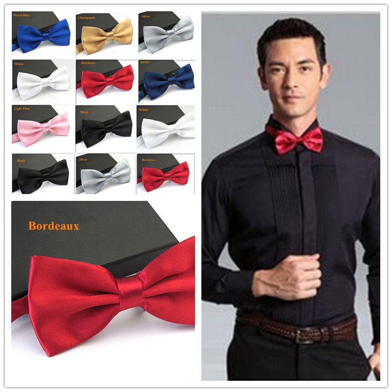 New Black Casual Formal Mens Adjustable Bow Tie Bowtie Tuxedo Suit Wedding UK