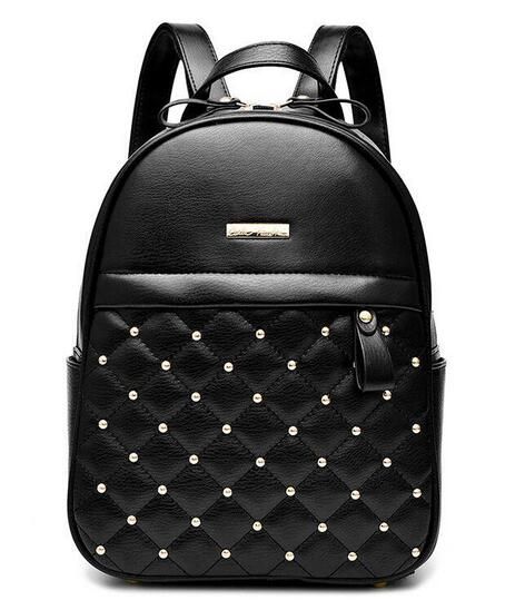 small black designer backpack