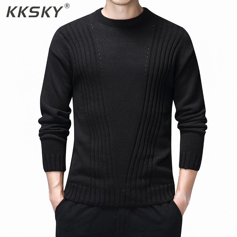 Compra Suéteres Para Hombres Negro O Cuello Jersey Men Cotton Tops CashMere  Tops De Manga Larga Para Hombre Vestido Casual Ropa Cálida Tull Homme  Barato | Entrega Rápida Y Calidad | Es.Dhgate