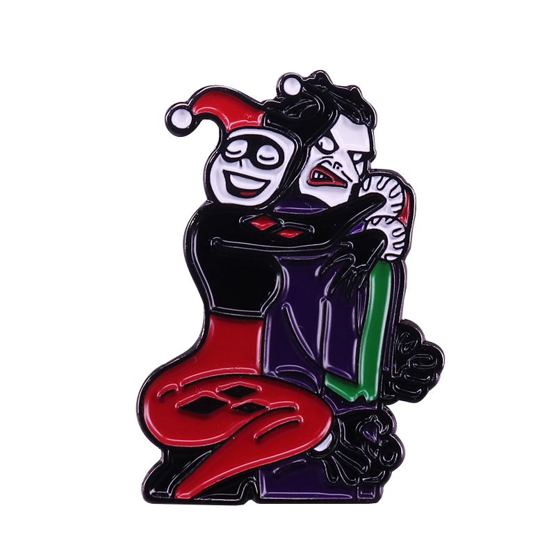 evolución distancia Circo Joker y Harley Quinn Enamel Pin Mad Love Broche DC Comics Fans Regalo  Camisetas divertidas Camisetas